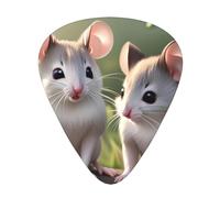 Mouse In Love - Juego de 12 púas para guitarra, incluye 3 grosores de púas para guitarras acústicas, ukeleles y más.