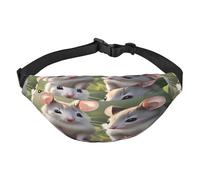 Mouse In Love - Riñonera multifuncional, libera tus manos, cierre de cremallera, se puede cruzar y atar alrededor de la cintura, mochila de viaje para montañismo, correr, negro, talla única, Black,