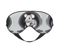 Mouse in The Hole - Antifaz reversible de poliéster para dormir con correa ajustable para máxima comodidad y bloqueo de luz