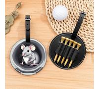 Mouse in the Hole - Bolsa organizadora de camisetas de golf, bolsa deportiva portátil negra con clip para cinturón, fácil de transportar