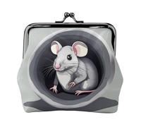 Mouse in The Hole - Carteras pequeñas para mujer, carteras para mujer, monedero para mujer, cartera pequeña para mujer, bolsa de maquillaje pequeña para bolso, Black, Talla única, Organizador de