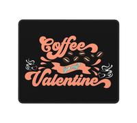 Mouse Mat, El Café Es Mi Amor Tapete De Juego Bordes Cosidos Gaming Mouse Pad Antideslizante Alfombrilla Gaming para Oficina Jugadore 25X30Cm