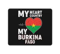 Mouse Mat, Mi Corazón, Mi País, Mi Burkina Faso Alfombrilla De Ratón para Juegos Antideslizante Mouse Pad Portátil Mousepad para Oficina Ratón 25X30Cm