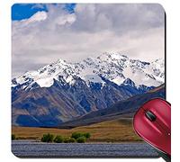 Mouse Mat, Montañas Nevadas Junto Al Lago Clearwater En Nueva Zelanda Alfombrilla Ratón Ergonómico Mouse Pad Portátil Alfombrilla Gaming para Pc Oficina 25X30Cm