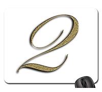 Mouse Mat, Número Oro Fuente Entrenamiento Dos Aprende Dorado Alfombrilla Gaming Antideslizante Mousepad Professional Tapete De Juego Para Oficina Pc 25X30Cm