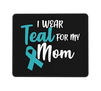 Mouse Mat, Uso El Color Verde Azulado por El Cáncer De Ovario De Mi Mamá Alfombrilla De Ratón para Juegos Antideslizante Mouse Pad Portátil Mousepad para Laptop Ratón 25X30Cm