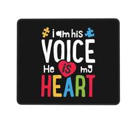 Mouse Mat, Yo Soy Su Voz, Él Es Mi Corazón Alfombrilla De Ratón Professional Alfombrilla Raton Multifuncional Tapete De Juego Para Oficina Laptop 25X30Cm