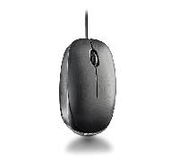 NGS Flame-C | Ratón óptico con Cable, Conexión USB, 100 dpi, Instalación Plug and Play, ambidiestro, Rueda de Desplazamiento + 2 Botones, Líneas ergonómicas, Color Negro
