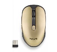 MOUSE NGS WIRELESS EVORUSTGOLD RECARGABLE CON TECLAS SILENCIOSAS ORO EVORUSTGOLD