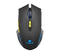 NGS Technology Ratón inalámbrico gaming GMX-200 – LED, 6 botones, sensor ajustable – Negro
