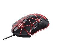 mouse optico trust gaming gxt 133 locx iluminacion led 800-4000ppp dpi 6 botones programables 22988
