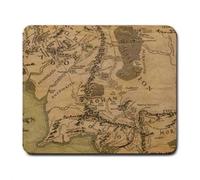 Mouse Pad Alfombrilla de ratón con diseño de Mapa de la Tierra Media del Reino del Señor de los Anillos