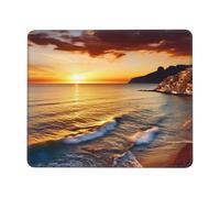 Mouse Pad Atardecer Junto Al Mar Lavable Alfombrilla Escritorio Portátil Gaming Tapete para Computadora Trabajo Escritorio Ordenador 25X30Cm