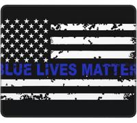 Mouse Pad Bandera De La Delgada Línea Azul De Blue Lives Matter Lavable Gaming Tapete Portátil Protector Escritorio para Ordenadores Escritorio Ordenador Hogar 25X30Cm