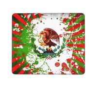 Mouse Pad Bandera Mexicana Viva México Arte Impermeable Alfombrilla Escritorio Lavable Protector Escritorio para Hogar Ordenadores Trabajo 25X30Cm