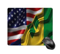 Mouse Pad Combinación De Banderas Vs. San Vicente Y Las Granadinas Suave Accesorios Ordenador Duradera Gaming Tapete para Escritorio Hogar Ordenadores 25X30Cm