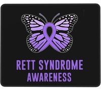 Mouse Pad Concientización sobre El Síndrome De Rett Duradera Accesorios Ordenador Lavable Alfombrilla Escritorio para Computadora Hogar Escritorio 25X30Cm