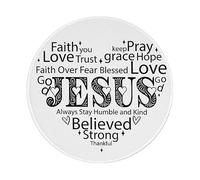Mouse Pad Cristianismo Religión Fe Amor Esperanza Jesús En Blanca Y Negro 4 Alfombrilla De Escritorio Antideslizante Mousepad Agradable Alfombrilla De Ratón para Oficina Hogar Ordenador 20X20 Cm