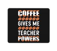Mouse Pad El Café Me Da Poderes De Profesor Portátil Alfombrilla Escritorio Duradera Gaming Tapete para Pc Oficina Computadora 25X30Cm