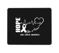 Mouse Pad, Esperanza para La Concienciación sobre El Cáncer De Pulmón Alfombrilla De Escritorio Portátil Mouse Mat Professional Gaming Mouse Pad para Oficina Pc 25X30Cm
