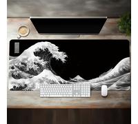 Mouse Pad Festivo -E : Diseño y Negro, 80.01 X 29.97 Cm, Ideal para Oficina y Gaming, de Fibra de Poliéster