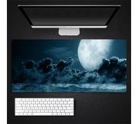 Mouse Pad Gaming Large Mouse Mat 1200x600x2mm,Non-Slip Keyboard Mat with Stitched Edge,Washable Large Desk Pad,Extended Mousepad for Laptop,Office,Home(Nubes Lunares)