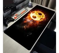 Mouse Pad Gaming Large Mouse Mat 1500x800x2mm,Non-Slip Keyboard Mat with Stitched Edge,Washable Large Desk Pad,Extended Mousepad for Laptop,Office,Home(Fuego de fútbol)