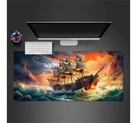 Mouse Pad Gaming Large Mouse Mat 1500x800x3mm,Non-Slip Keyboard Mat with Stitched Edge,Washable Large Desk Pad,Extended Mousepad for Laptop,Office,Home(Velero al Atardecer)
