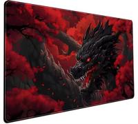 Mouse Pad Gaming Large Mouse Mat 600x400x2mm,Non-Slip Keyboard Mat with Stitched Edge,Washable Large Desk Pad,Extended Mousepad for Laptop,Office,Home(Nube de Dragón)