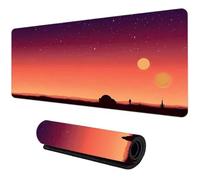 Mouse Pad Gaming Large Mouse Mat 600x400x2mm,Non-Slip Keyboard Mat with Stitched Edge,Washable Large Desk Pad,Extended Mousepad for Laptop,Office,Home(Cielo Rojo)