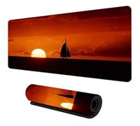 Mouse Pad Gaming Large Mouse Mat 700x300x2mm,Non-Slip Keyboard Mat with Stitched Edge,Washable Large Desk Pad,Extended Mousepad for Laptop,Office,Home(Atardecer en velero)