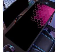Mouse Pad Gaming Large Mouse Mat 700x400x2mm,Non-Slip Keyboard Mat with Stitched Edge,Washable Large Desk Pad,Extended Mousepad for Laptop,Office,Home(Geometría Rosa)