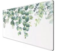 Mouse Pad Gaming Large Mouse Mat 900x400x2mm,Non-Slip Keyboard Mat with Stitched Edge,Washable Large Desk Pad,Extended Mousepad for Laptop,Office,Home(Hoja de Planta)