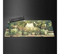 Mouse Pad Gaming Large Mouse Mat 900x400x2mm,Non-Slip Keyboard Mat with Stitched Edge,Washable Large Desk Pad,Extended Mousepad for Laptop,Office,Home(Gato Verde)