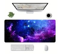 Mouse Pad Gaming Large Mouse Mat 900x400x2mm,Non-Slip Keyboard Mat with Stitched Edge,Washable Large Desk Pad,Extended Mousepad for Laptop,Office,Home(Universo Púrpura)