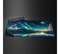 Mouse Pad Gaming Large Mouse Mat 900x400x2mm,Non-Slip Keyboard Mat with Stitched Edge,Washable Large Desk Pad,Extended Mousepad for Laptop,Office,Home(Cielo Estrellado)