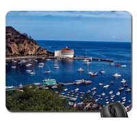 Mouse Pad, Isla Catalina California Paisaje Casino Puerto Alfombrilla Ratón Antideslizante Mouse Mat Professional Alfombrilla De Ratón para Oficina Jugadore 25X30Cm