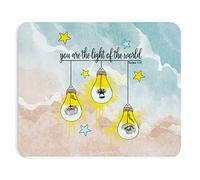 Mouse Pad, La Luz Del Mundo Escritura Cristiana Tapete De Juego Multifuncional Alfombrilla De Escritorio Antideslizante Alfombrilla Gaming Para Gamers Ratón 25X30Cm