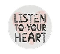 Mouse Pad Letras Escucha A Tu Corazón 4 Alfombrilla De Escritorio Lavable Alfombrilla De Ratón Duradero Mousepad para Oficina Gaming Hogar 20X20 Cm