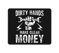 Mouse Pad Manos Sucias Hacen Dinero Limpio Suave Alfombrilla De Ratón para Juegos Antideslizante Tapete Escritorio para Accesorio Juegos Mujer 10X12In