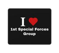 Mouse Pad Me Encanta El 1.Er Grupo De Fuerzas Especiales Lavable Alfombrilla Escritorio Portátil Gaming Tapete para Juegos Pc Hogar 25X30Cm