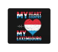 Mouse Pad Mi Corazón, Mi País, Mi Luxemburgo Lavable Alfombrilla Escritorio Duradera Accesorios Ordenador para Juegos Pc Computadora 25X30Cm
