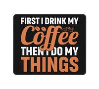 Mouse Pad Primero Tomo Mi Café El Mejor Amante del Café De Moda Lavable Protector Escritorio Portátil Alfombrilla Escritorio para Oficina Escritorio Pc 25X30Cm