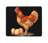 Mouse Pad Rectángulo De Gallina Ponedora Moderno Alfombrilla De Ratón Antideslizante Tapete Escritorio para Gaming Portátil Mujer 10X12In
