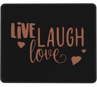 Mouse Pad Vive, Ríe, Ama Impermeable Alfombrilla Escritorio Lavable Protector Escritorio para Juegos Ordenadores Computadora 25X30Cm