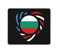 Mouse Pad We Heart America Y Bulgaria Love Forever Impermeable Alfombrilla De Ratón Moderno Gaming Tapete para Hogar Pc Trabajo 10X12In