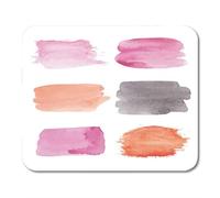 Mouse Pads Rojo Aniversario Rosa Brillante Acuarela Manchas de Pintura para su diseño Naranja Resumen Surtido Mouse Pad para notebooks