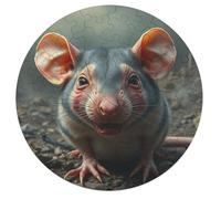 Mouse Puzzle Adulto 68 Piezas Animales Formas Únicas Wildlife Puzzle Niños para Toda La Familia Desafiante Desafío MentalAntiestrésInteracción 68 PCS