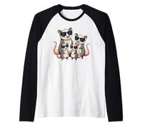 Mouse Rat Family Sunglasses Animal Lover Cute Mice Camiseta Manga Raglan