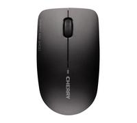 Cherry MW 2400, Ratón inalámbrico, Diseño simétrico para diestros y Zurdos, Inalámbrico a 2,4 GHz, Sensor óptico, Homologado por GS, Funciona con Pilas, Negro